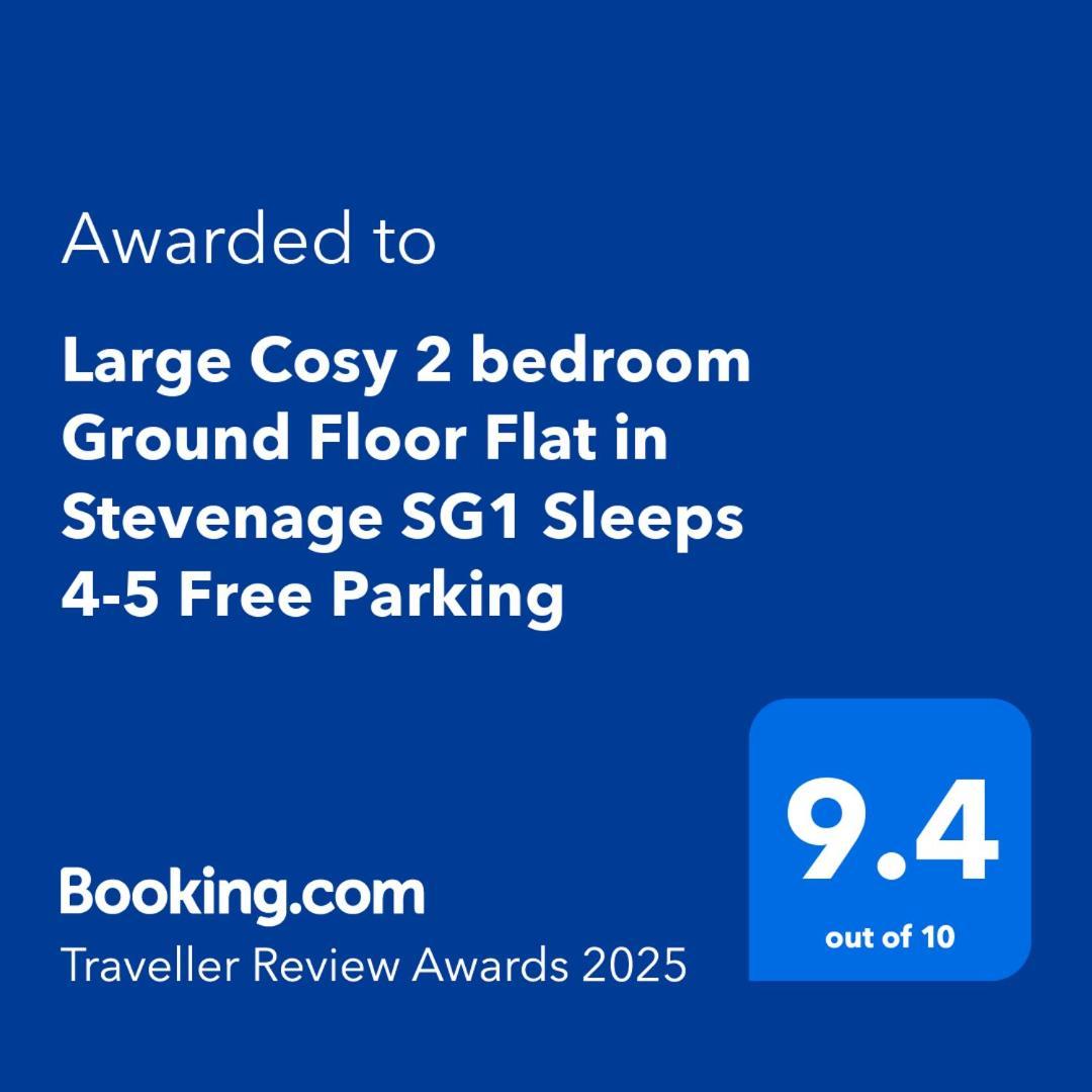 Large Cosy 2 Bedroom Ground Floor Flat In Stevenage Sg1 Sleeps 4-5 Free Parking Екстер'єр фото